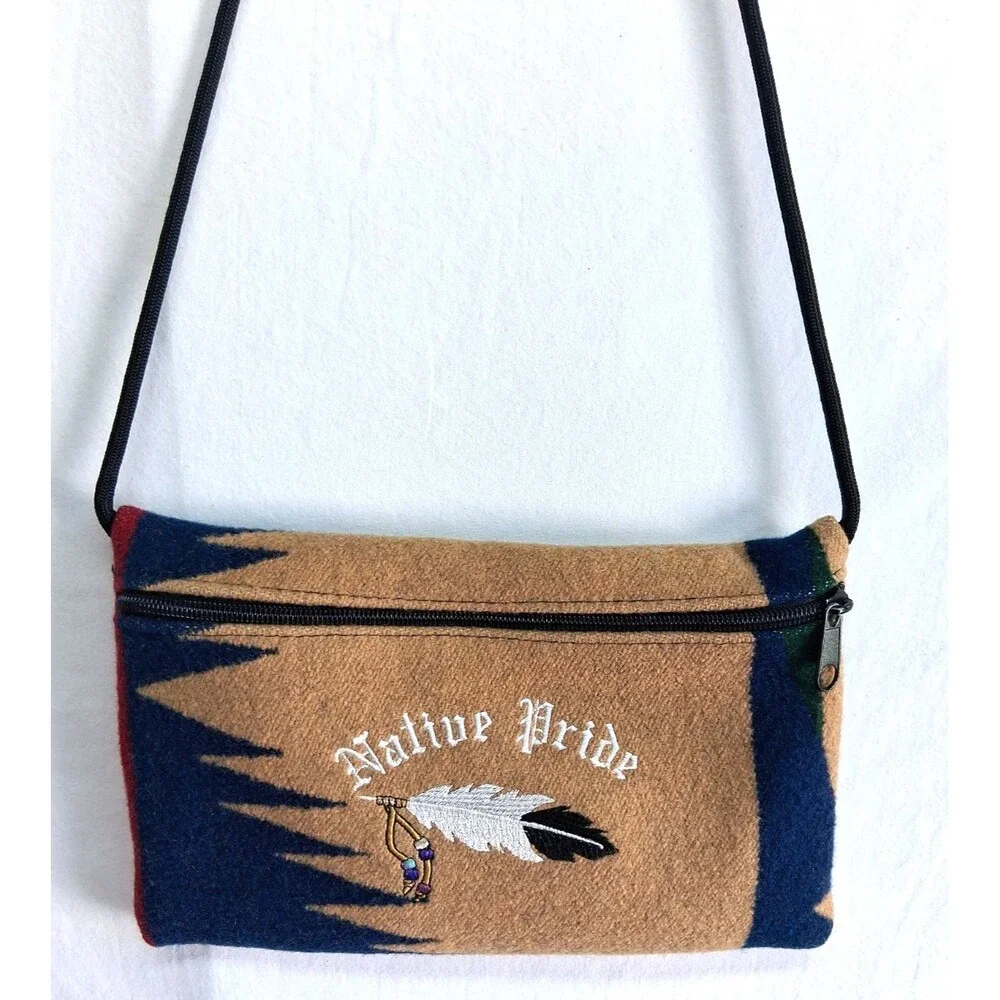 Southwestern Woven Crossbody Bag Tribal Boho Saddle Blanket Purse Western